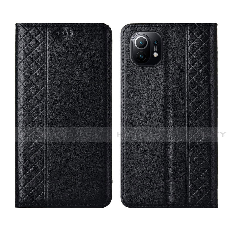 Funda de Cuero Cartera con Soporte Carcasa L03 para Xiaomi Mi 11 5G Negro