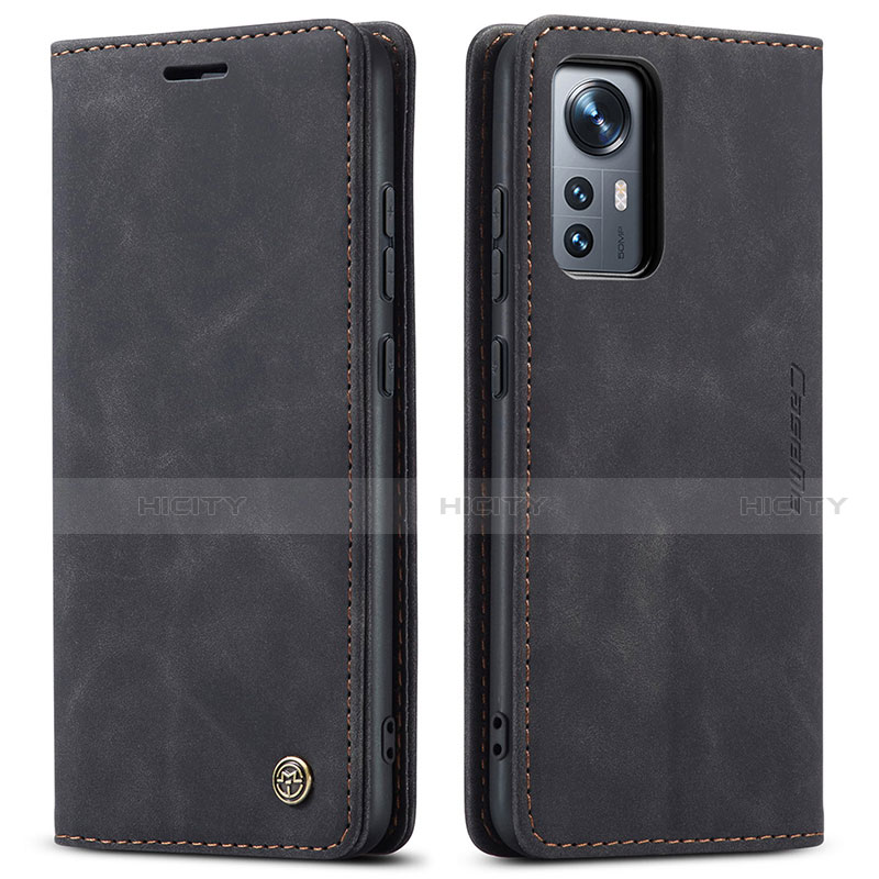 Funda de Cuero Cartera con Soporte Carcasa L03 para Xiaomi Mi 12 5G Negro