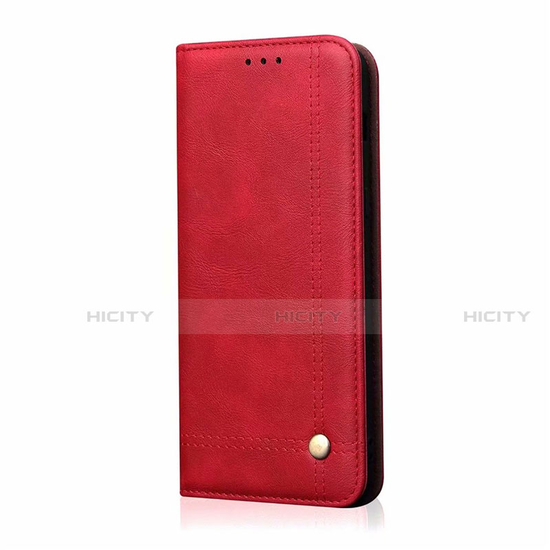 Funda de Cuero Cartera con Soporte Carcasa L03 para Xiaomi Mi Note 10 Lite Rojo