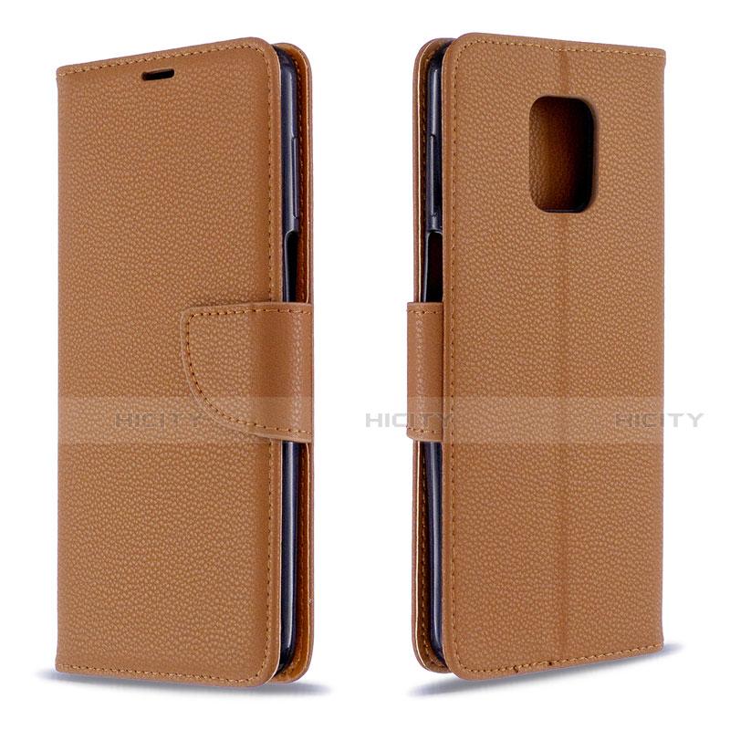 Funda de Cuero Cartera con Soporte Carcasa L03 para Xiaomi Poco M2 Pro Marron