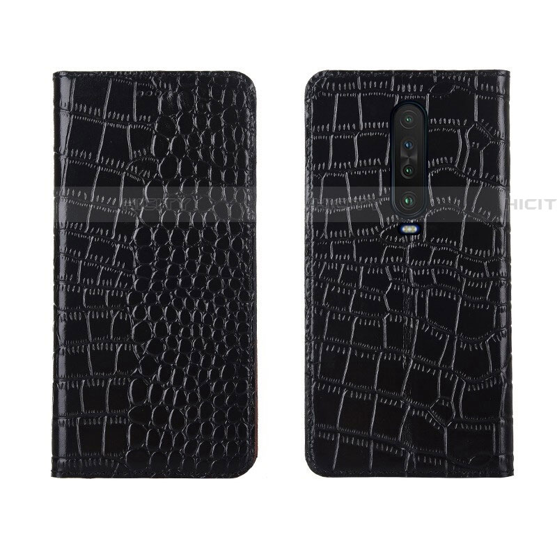 Funda de Cuero Cartera con Soporte Carcasa L03 para Xiaomi Redmi K30i 5G Negro