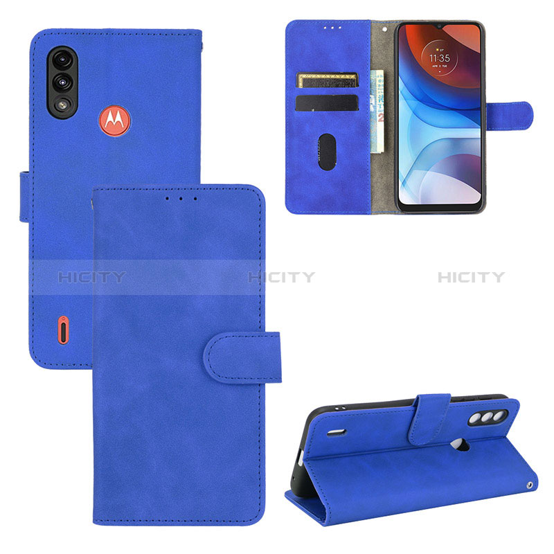 Funda de Cuero Cartera con Soporte Carcasa L03Z para Motorola Moto E7 Power