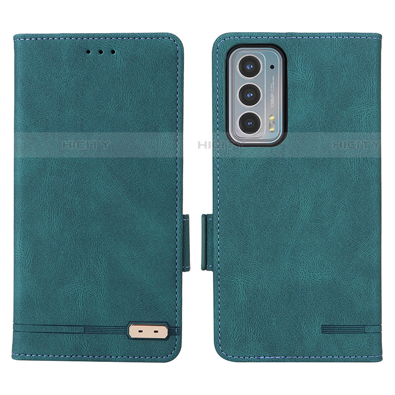 Funda de Cuero Cartera con Soporte Carcasa L03Z para Motorola Moto Edge 20 5G Verde