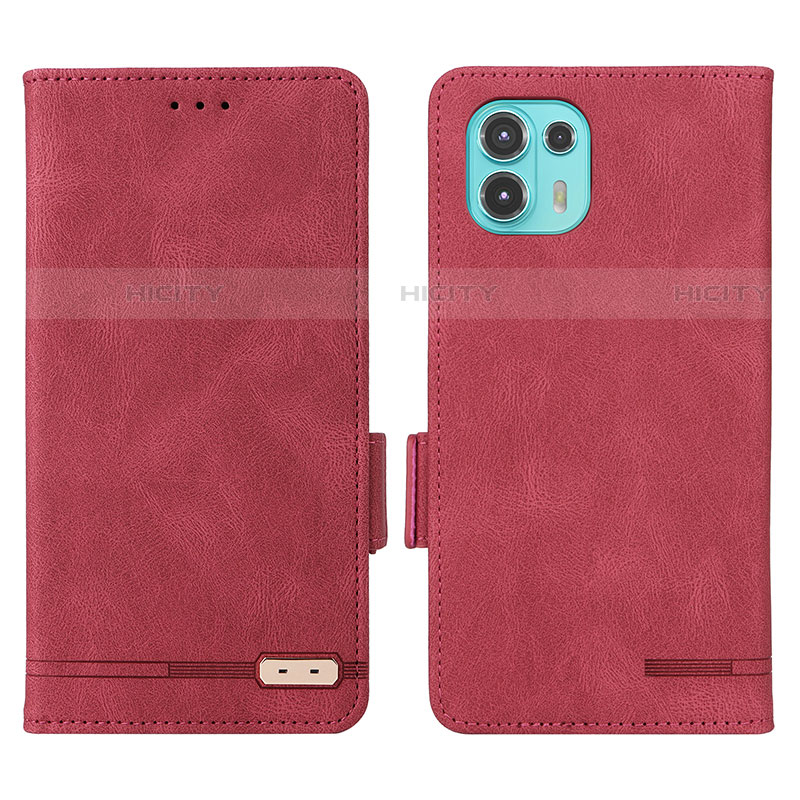 Funda de Cuero Cartera con Soporte Carcasa L03Z para Motorola Moto Edge 20 Lite 5G Rojo