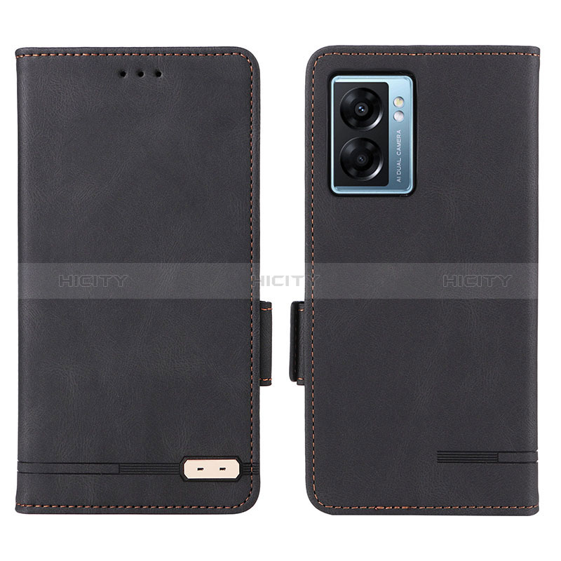 Funda de Cuero Cartera con Soporte Carcasa L03Z para Oppo K10 5G India Negro