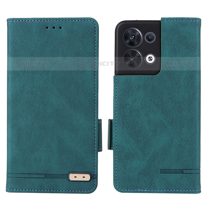 Funda de Cuero Cartera con Soporte Carcasa L03Z para Oppo Reno8 5G Verde