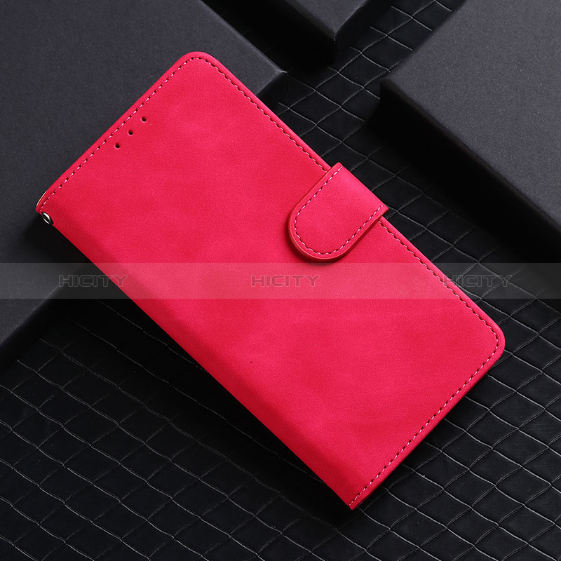 Funda de Cuero Cartera con Soporte Carcasa L03Z para Realme C21Y Rosa Roja