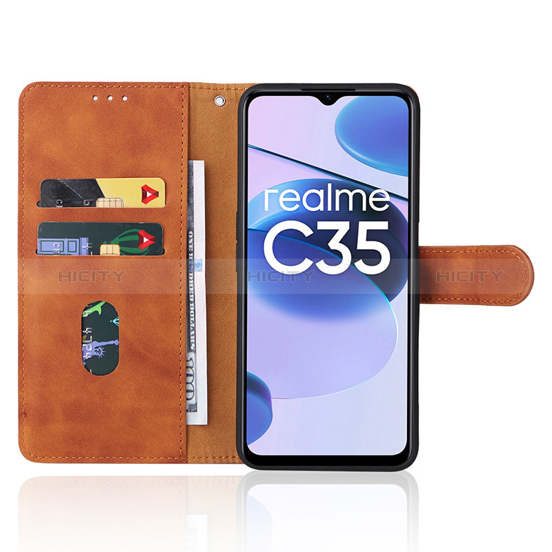 Funda de Cuero Cartera con Soporte Carcasa L03Z para Realme C35