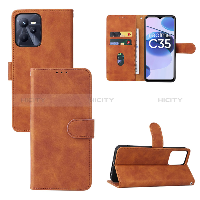 Funda de Cuero Cartera con Soporte Carcasa L03Z para Realme Narzo 50A Prime