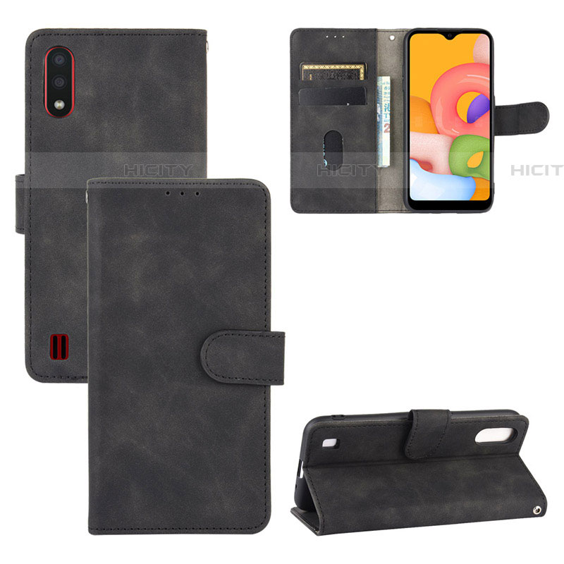 Funda de Cuero Cartera con Soporte Carcasa L03Z para Samsung Galaxy A01 SM-A015