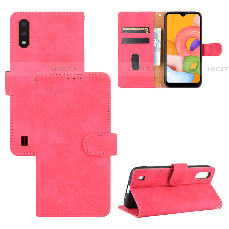 Funda de Cuero Cartera con Soporte Carcasa L03Z para Samsung Galaxy A01 SM-A015