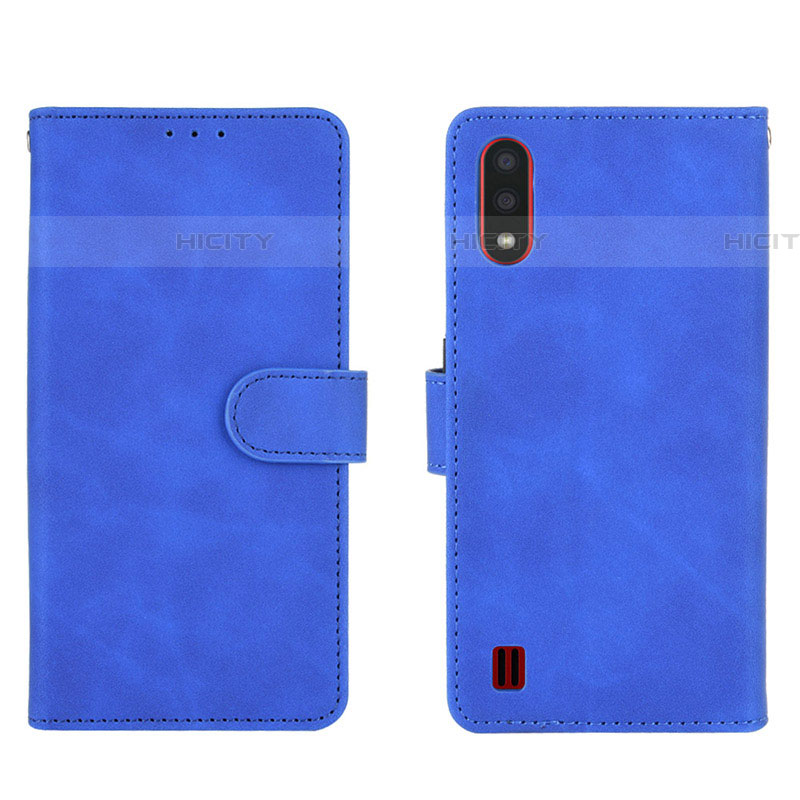 Funda de Cuero Cartera con Soporte Carcasa L03Z para Samsung Galaxy A01 SM-A015