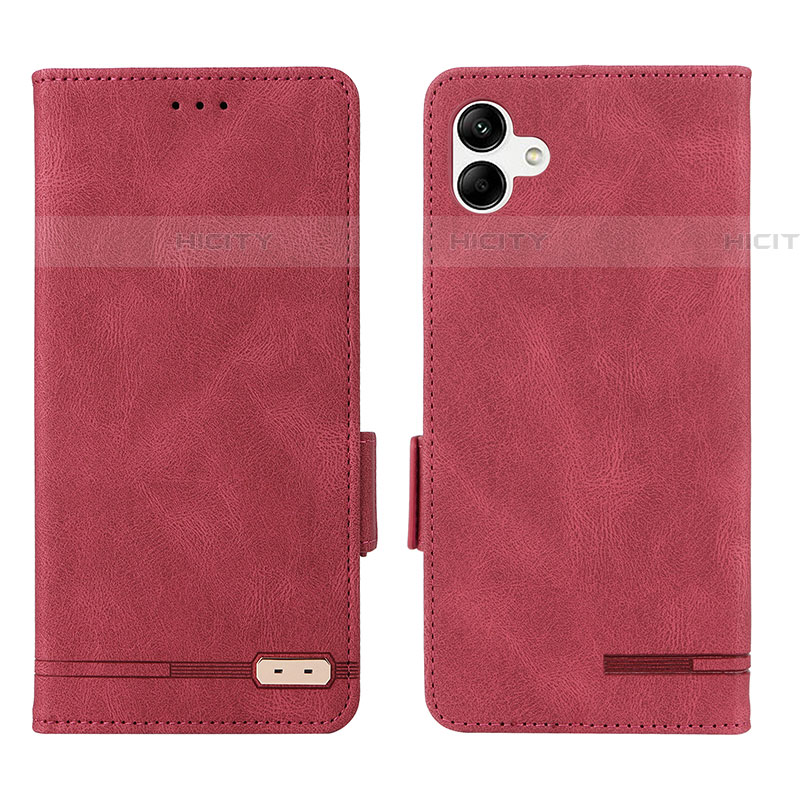 Funda de Cuero Cartera con Soporte Carcasa L03Z para Samsung Galaxy A04E Rojo