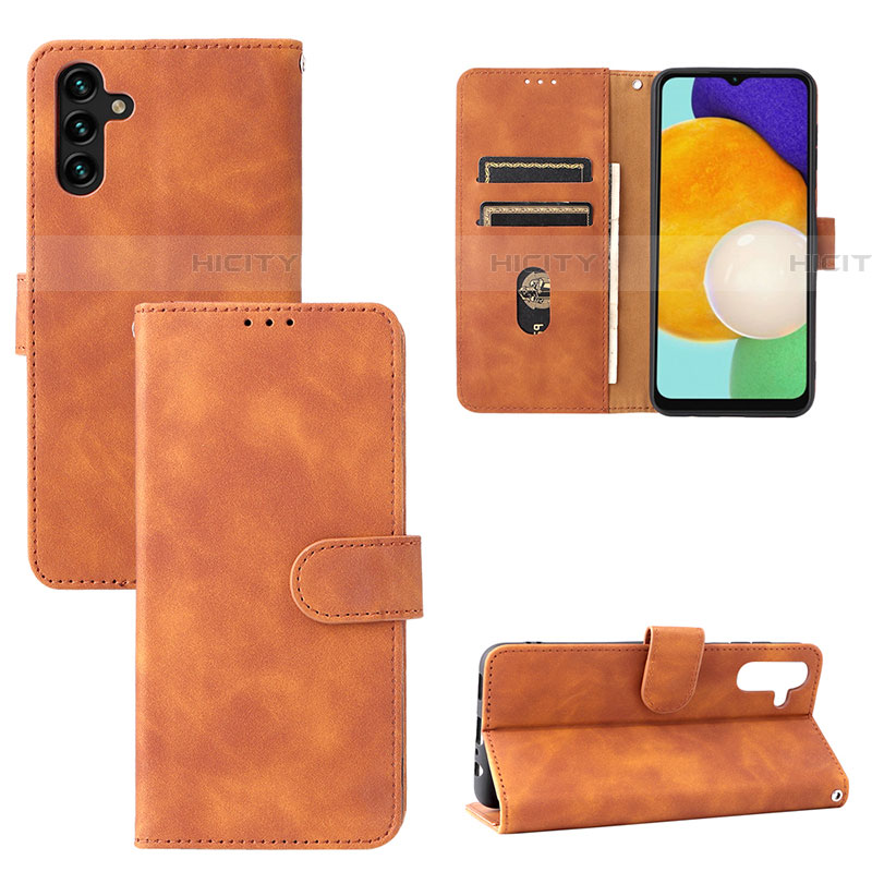 Funda de Cuero Cartera con Soporte Carcasa L03Z para Samsung Galaxy A04s Marron