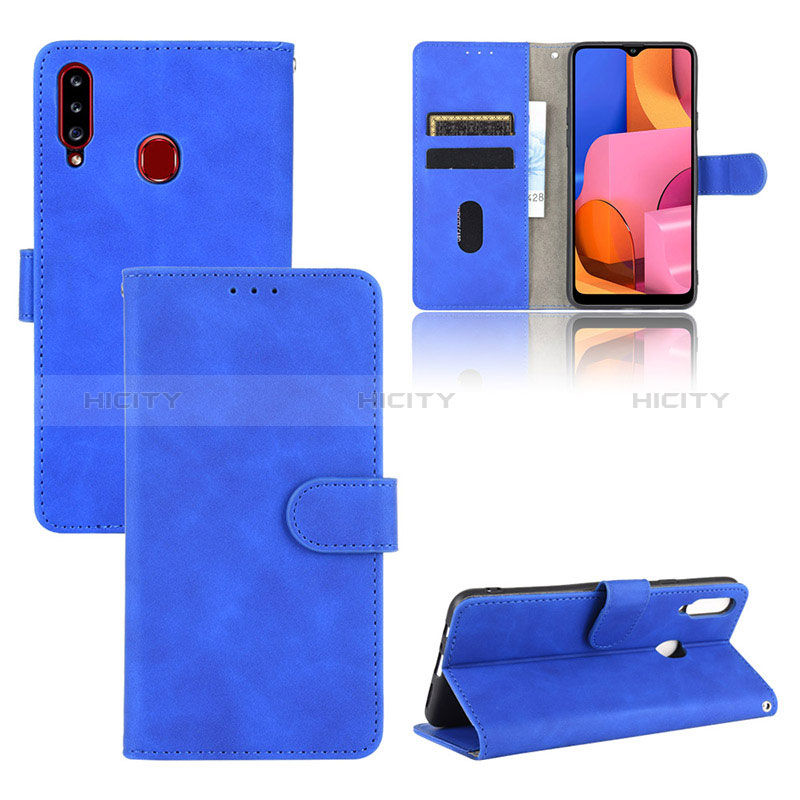 Funda de Cuero Cartera con Soporte Carcasa L03Z para Samsung Galaxy A20s