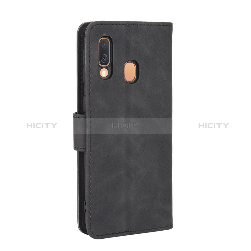 Funda de Cuero Cartera con Soporte Carcasa L03Z para Samsung Galaxy A40 Negro