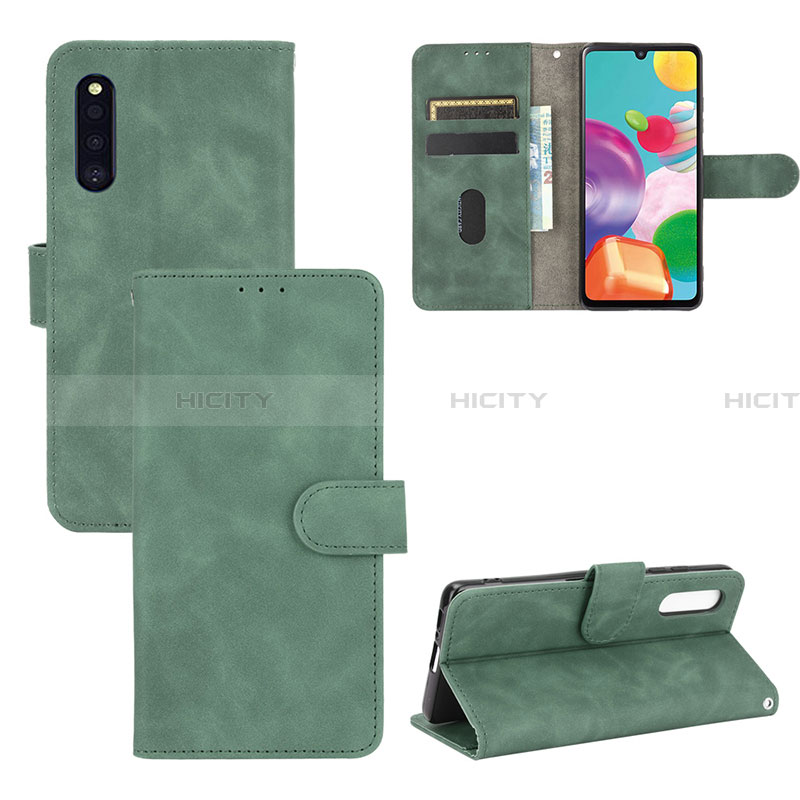 Funda de Cuero Cartera con Soporte Carcasa L03Z para Samsung Galaxy A41 SC-41A Verde