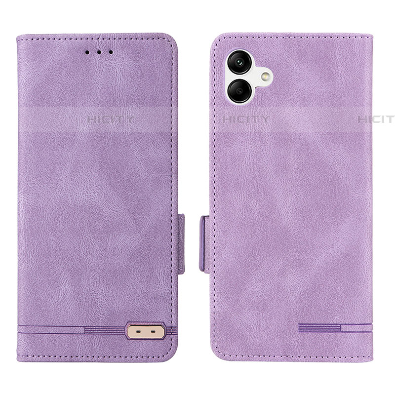 Funda de Cuero Cartera con Soporte Carcasa L03Z para Samsung Galaxy F04 Morado