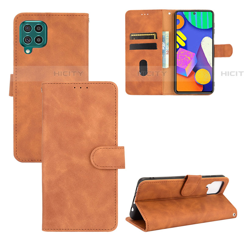 Funda de Cuero Cartera con Soporte Carcasa L03Z para Samsung Galaxy F62 5G Marron