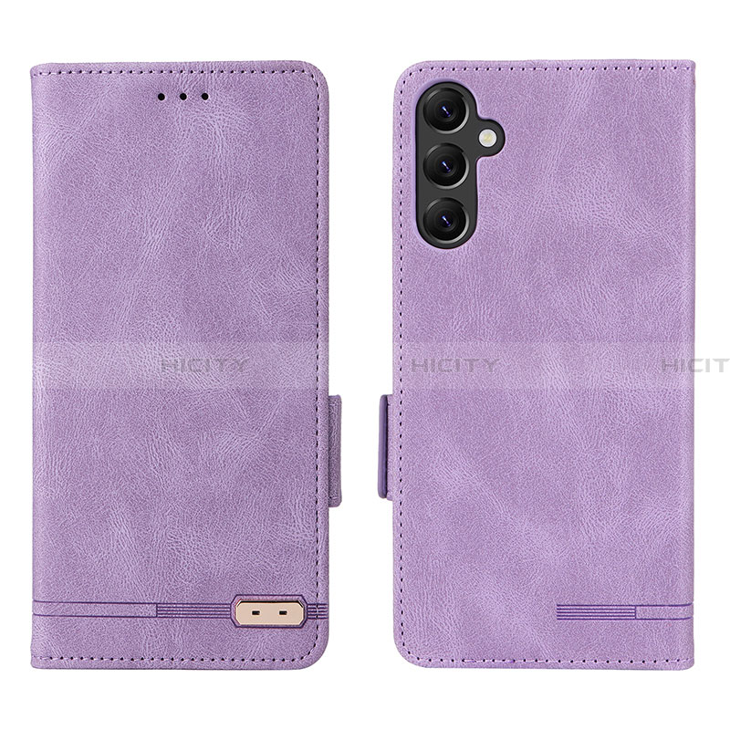 Funda de Cuero Cartera con Soporte Carcasa L03Z para Samsung Galaxy Jump3 5G Morado