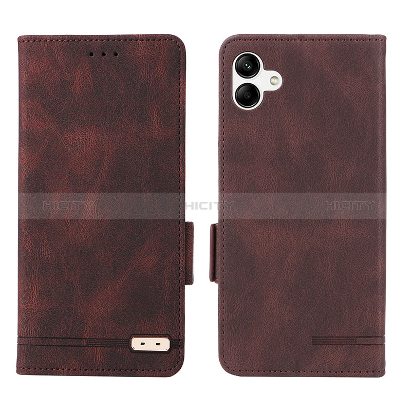 Funda de Cuero Cartera con Soporte Carcasa L03Z para Samsung Galaxy M04 Marron