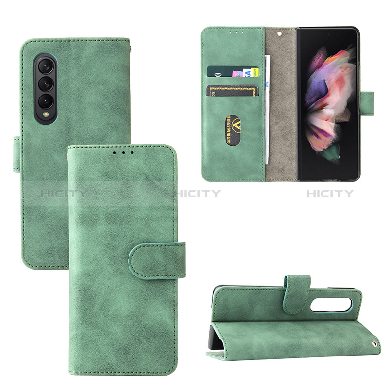 Funda de Cuero Cartera con Soporte Carcasa L03Z para Samsung Galaxy Z Fold3 5G