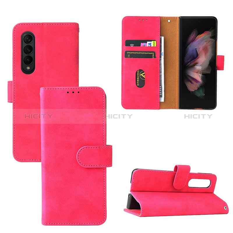 Funda de Cuero Cartera con Soporte Carcasa L03Z para Samsung Galaxy Z Fold3 5G