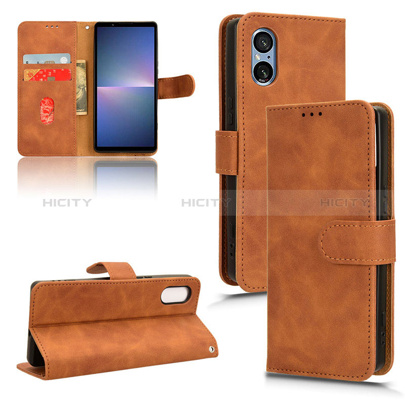 Funda de Cuero Cartera con Soporte Carcasa L03Z para Sony Xperia 5 V