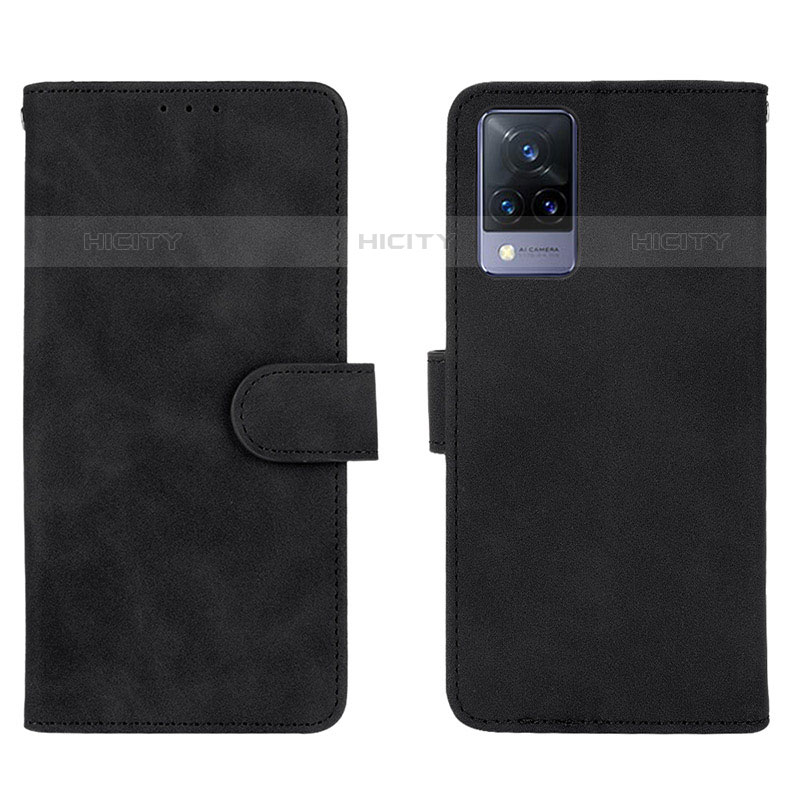 Funda de Cuero Cartera con Soporte Carcasa L03Z para Vivo V21s 5G Negro