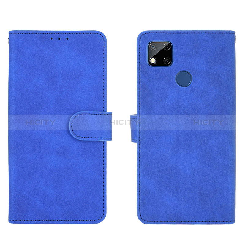 Funda de Cuero Cartera con Soporte Carcasa L03Z para Xiaomi POCO C3 Azul