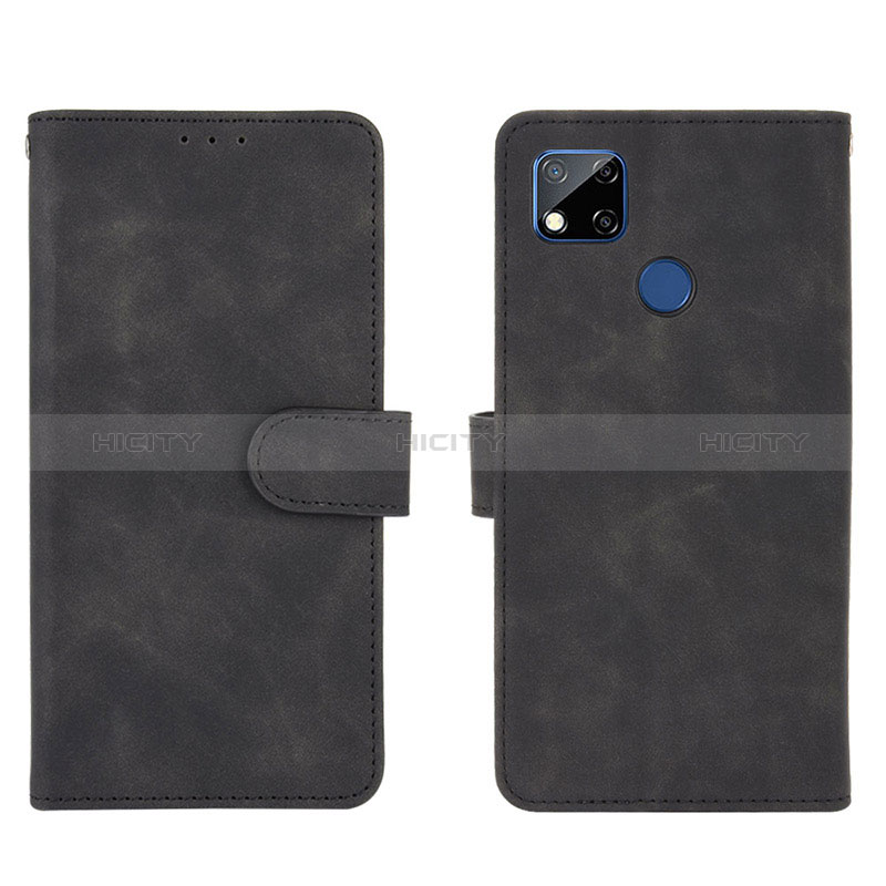 Funda de Cuero Cartera con Soporte Carcasa L03Z para Xiaomi Redmi 9 Activ Negro