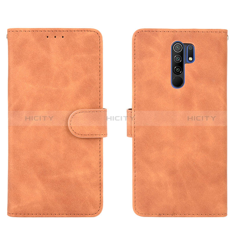 Funda de Cuero Cartera con Soporte Carcasa L03Z para Xiaomi Redmi 9 Marron