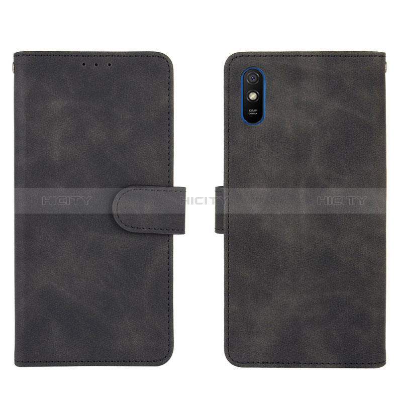 Funda de Cuero Cartera con Soporte Carcasa L03Z para Xiaomi Redmi 9A Negro