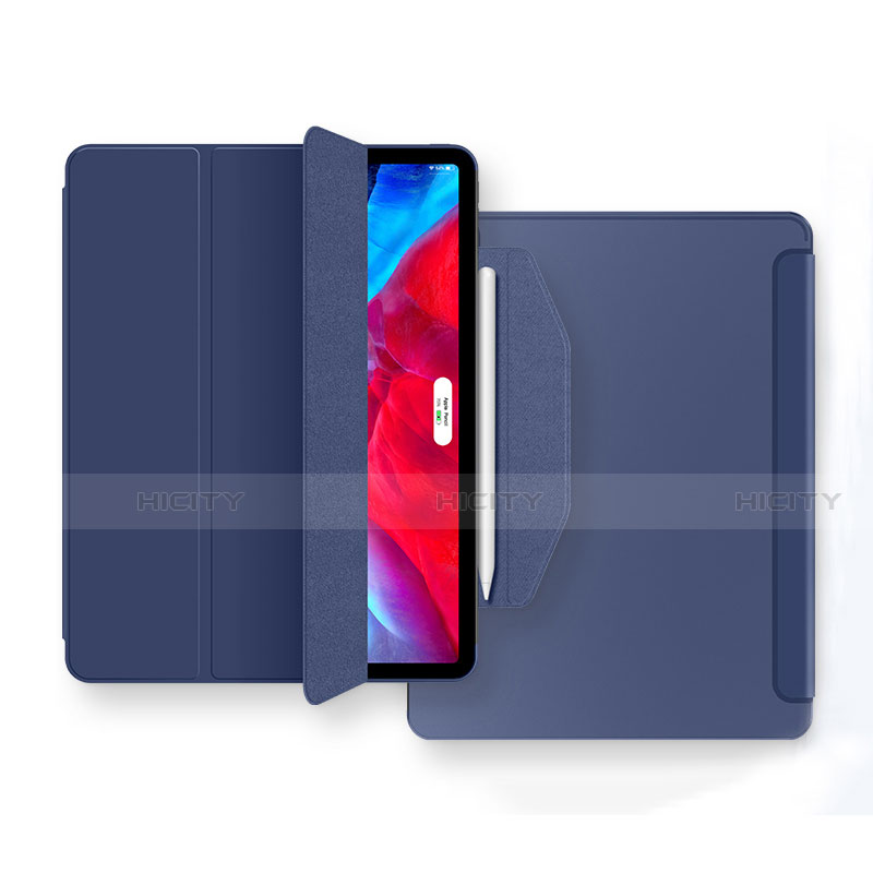 Funda de Cuero Cartera con Soporte Carcasa L04 para Apple iPad Air 4 10.9 (2020) Azul