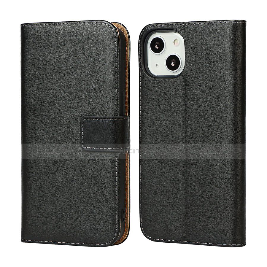 Funda de Cuero Cartera con Soporte Carcasa L04 para Apple iPhone 14 Plus Negro