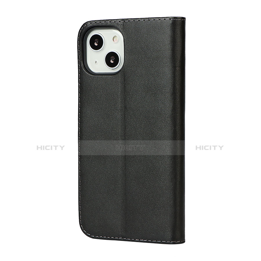 Funda de Cuero Cartera con Soporte Carcasa L04 para Apple iPhone 14 Plus Negro