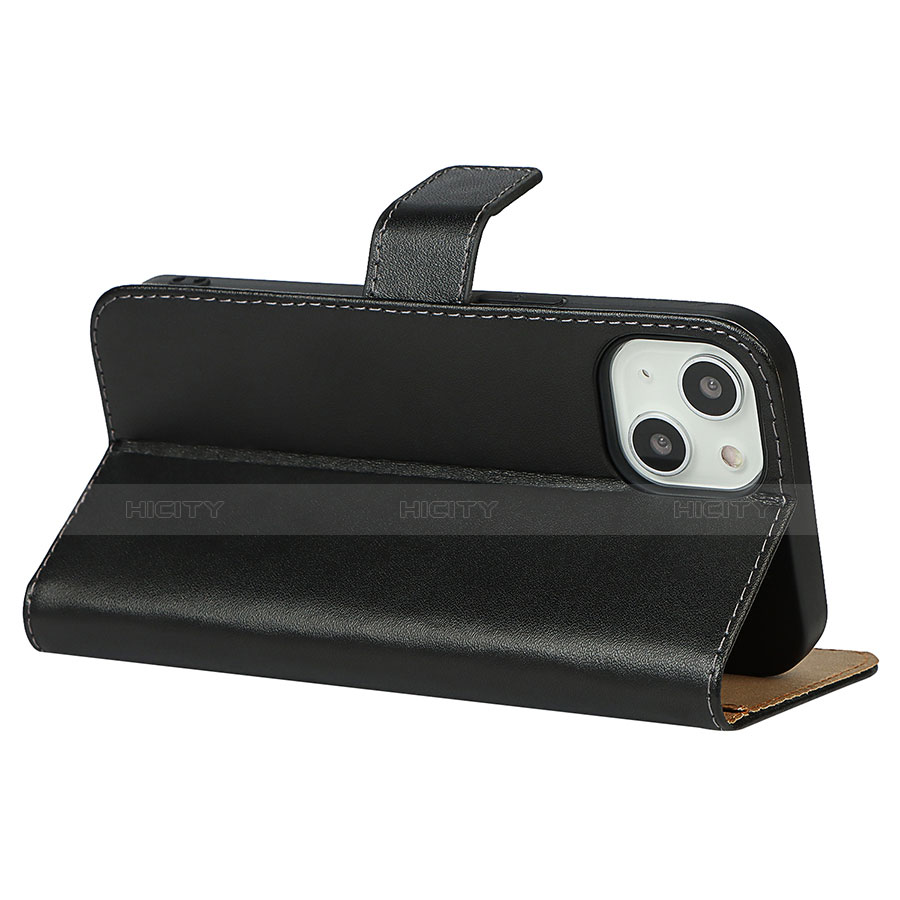 Funda de Cuero Cartera con Soporte Carcasa L04 para Apple iPhone 14 Plus Negro