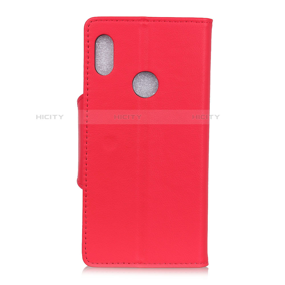 Funda de Cuero Cartera con Soporte Carcasa L04 para BQ Aquaris C Rojo