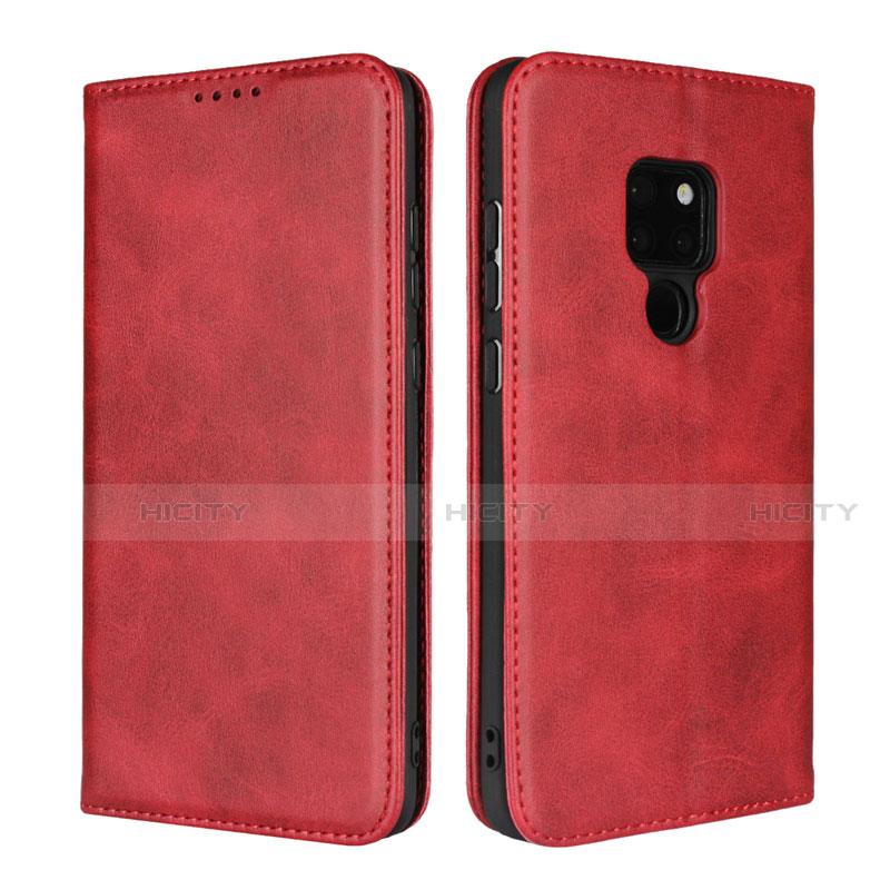 Funda de Cuero Cartera con Soporte Carcasa L04 para Huawei Mate 20 Rojo