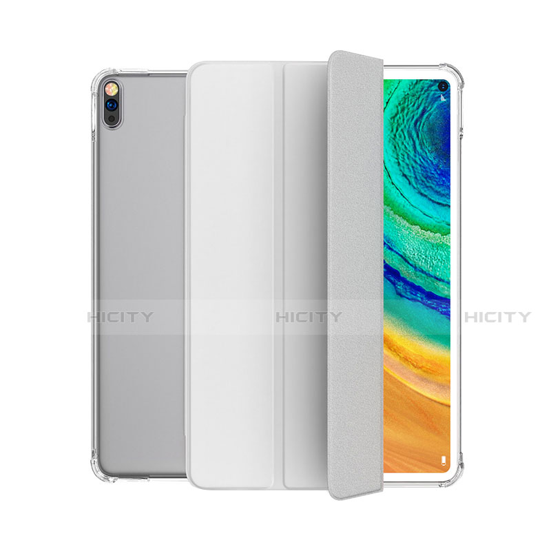 Funda de Cuero Cartera con Soporte Carcasa L04 para Huawei MatePad Blanco