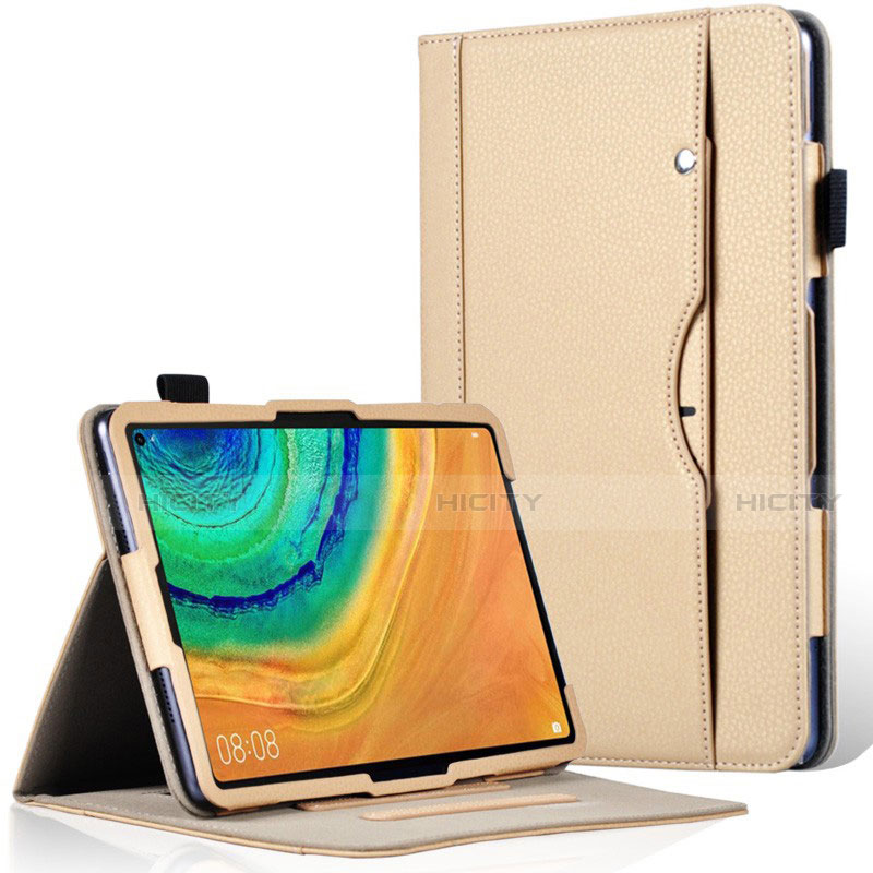 Funda de Cuero Cartera con Soporte Carcasa L04 para Huawei MatePad Pro Oro