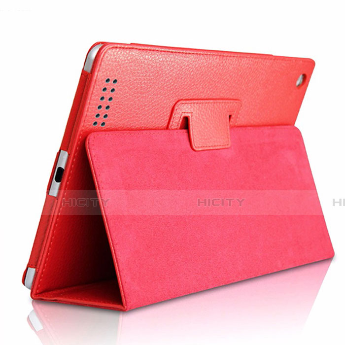 Funda de Cuero Cartera con Soporte Carcasa L04 para Huawei MediaPad M6 8.4 Rojo