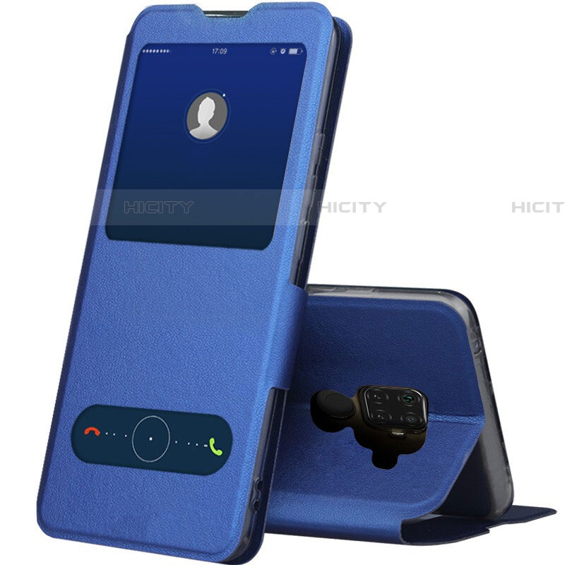 Funda de Cuero Cartera con Soporte Carcasa L04 para Huawei Nova 5z Azul