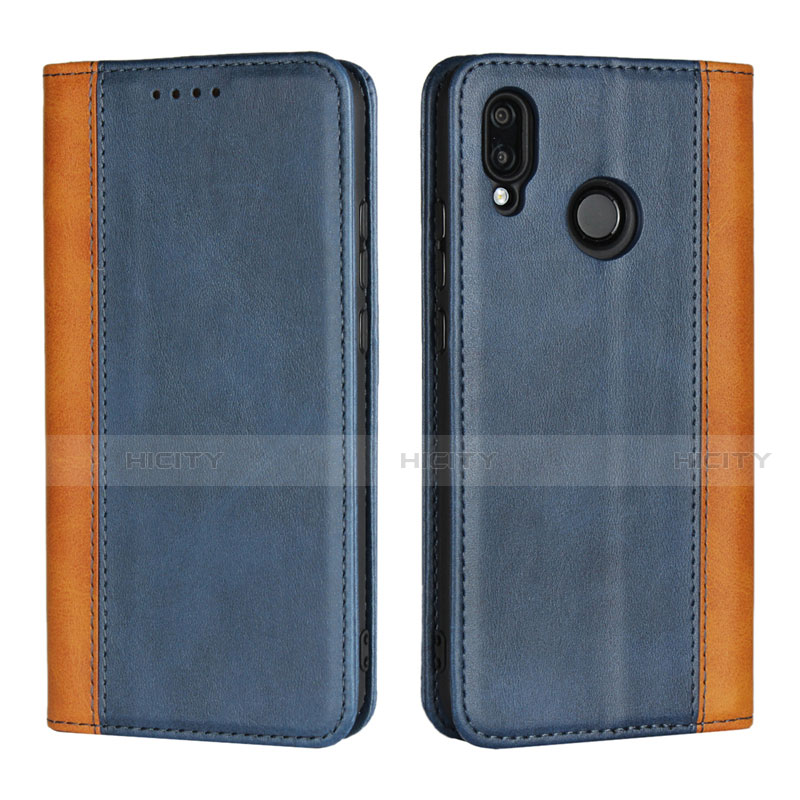 Funda de Cuero Cartera con Soporte Carcasa L04 para Huawei P20 Lite Azul