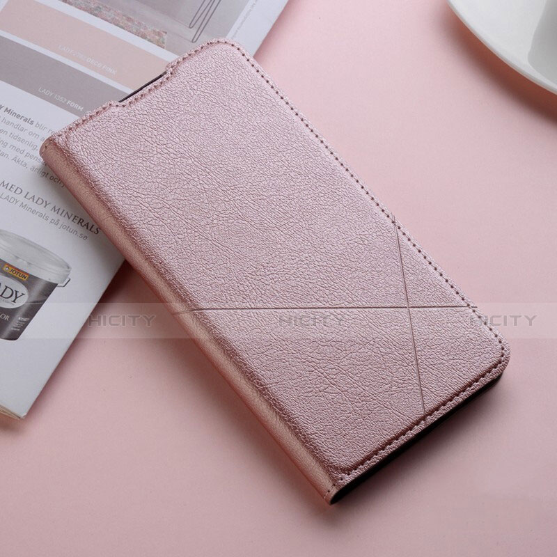 Funda de Cuero Cartera con Soporte Carcasa L04 para Huawei P30 Lite XL Oro Rosa