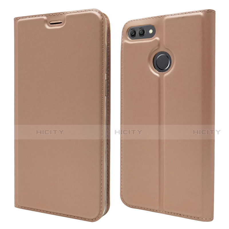 Funda de Cuero Cartera con Soporte Carcasa L04 para Huawei Y9 (2018) Oro Rosa