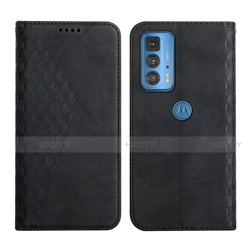 Funda de Cuero Cartera con Soporte Carcasa L04 para Motorola Moto Edge 20 Pro 5G Negro