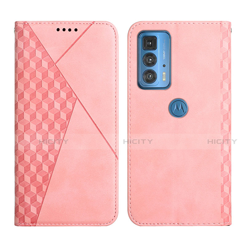 Funda de Cuero Cartera con Soporte Carcasa L04 para Motorola Moto Edge S Pro 5G Rosa