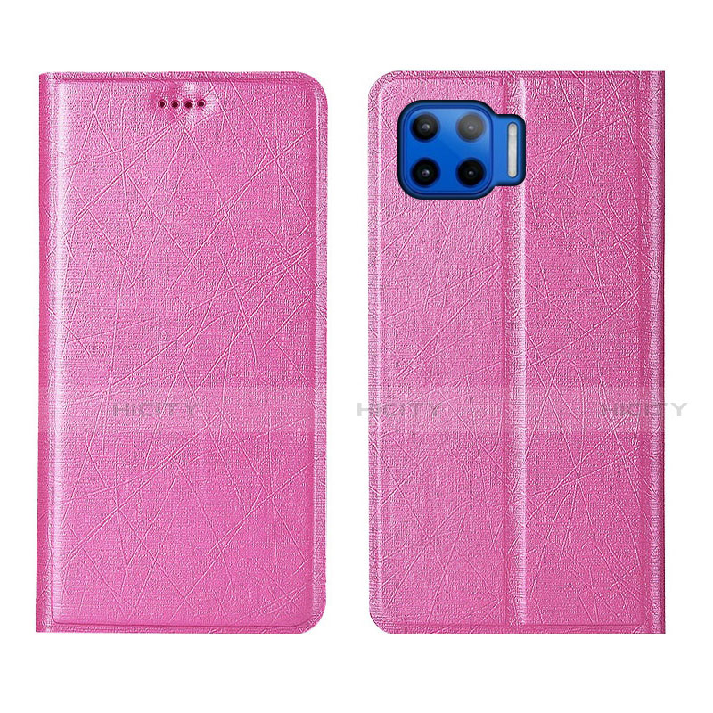 Funda de Cuero Cartera con Soporte Carcasa L04 para Motorola Moto One 5G