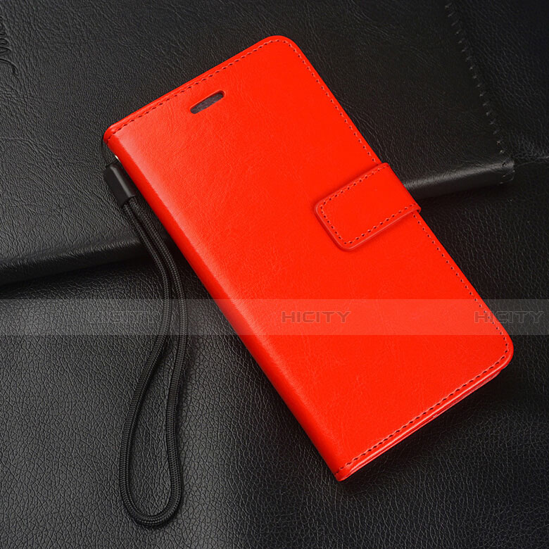 Funda de Cuero Cartera con Soporte Carcasa L04 para Oppo Reno2 Rojo